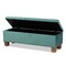 Baxton Studio Hannah Teal Blue Velvet Upholstered Tufted Storage Ottoman Bench 160-9933 - alternate 8